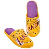 LOS ANGELES LAKERS OFFICIAL LOGO PLUSH SLIPPERS SIZE M