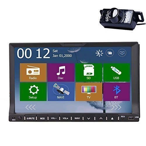 EinCar Universal 7-Inch Digital Touch Screen 2Din Car DVD Player GPS Navigator