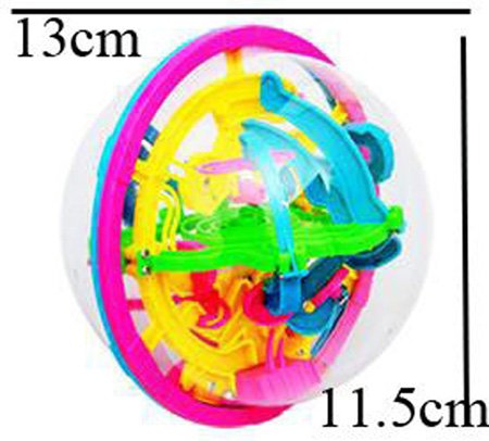 9Snail 100 Steps Ball Small Size Educational Magic Intellect Ball Cubes Marble Puzzle Brain Teaser Game Maze Game - Size S