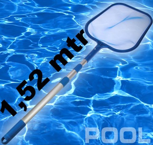 Pool Schwimmbad Teich Laub Kescher + ALU Teleskopstange original ELECSA 9446