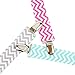 ilovebaby Pacifier Clip 2-Sided Design, Pacifier Holder for Girls and for Boys Unisex. Wavy Design, Pack of 3