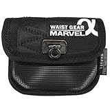 （まとめ）電工ポケット WAIST GEAR 【小物入れ/角底タイプ×5セット】 ブラック（黒） マーベル MDP-71ABK