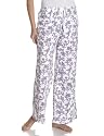 Nautica Sleepwear Women's Toile Floral Print Jersey Knit Drawstring Pant - 935436