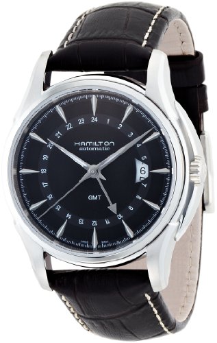 Hamilton Men's H32585531 Jazzmaster Traveler Black GMT Dial Watch