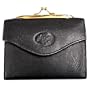 Black Leather French Purse W/ Accordion Card Case