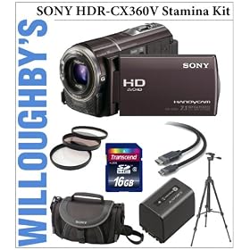 Sony HDR-CX360V Camcorder Stamina Value Kit includes Original Sony Case + Original Sony NP -FV70 Battery + 6' HDMI Cable + Transcend 16GB Class 10 Memory Card + 3pc Filter Kit + Sunpak Card Reader + Sunpak Digital Camera Cleaning kit + Mini Tripod and + Sunpak 6600DX Digital Tripod and much more!
