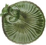 Achla BBC18 Verdant Ceramic Shell Bird Bath and Stake Set