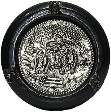 Ashtray in Rustic Bar or Decor and Artistic Collectibles and Gifts for or Outdoorsmen size 3 inch - 5 inch (Circle 5 inch)