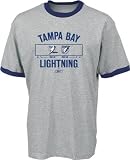 Tampa Bay Lightning -Grey- Logo History Ringer T-Shirt