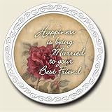 Scentiment Coaster with saying ~ Best Friend ~ vanilla aroma ~ gift bag and easel ~ code 484