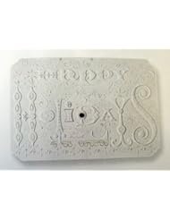 Office Product: Hallmark Christmas Boxed Cards PX2572 Embossed Happy Holidays with Red Gem - Hallmark