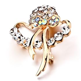 November Birthstone Drop Brooch And Small Pin