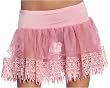 Tear Drop Crinoline Short Petticoat Slip Pink