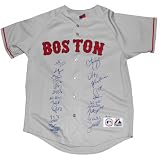Boston Red Sox 2007 Team Signed Autographed Grey Replica Schilling Jersey