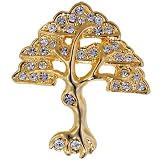 Gold Plated Tree Brooch Pin