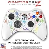 Kearas Flowers on White Skin by WraptorSkinz TM fits XBOX 360 Wireless Controller (CONTROLLER NOT IN