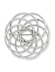 14K White Gold Swirl Pin