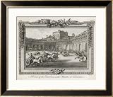 Ancient Rome Gladiators Chariots Etc in the Theatre of Caesarea Framed Art Poster Print by White, 33x27