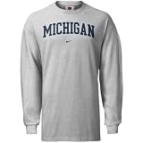 Nike Michigan Wolverines Ash College Classic Long Sleeve T-shirt
