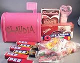 RED Personalized Valentines Day Gift Basket - RED Mailbox - Sending Love to You