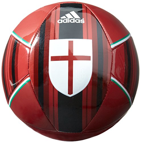 Adidas performance ac milan soccer ball, victory red/ b…