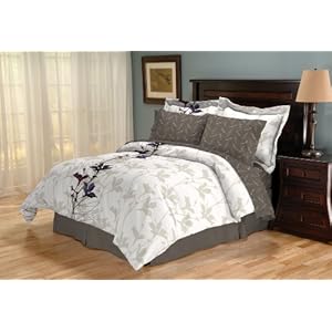 Sanders Home Collection Genesis Reversible 8-Piece Queen Bed in a Bag Bedding Set Sugar Plum
