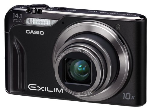 Casio EXILIM EX-H15 BK Digitalkamera (14 Megapixel, 10-fach opt. Zoom, 7,6 cm Display, Akku für bis zu 1.000 Fotos, Bildstabilisator) schwarz