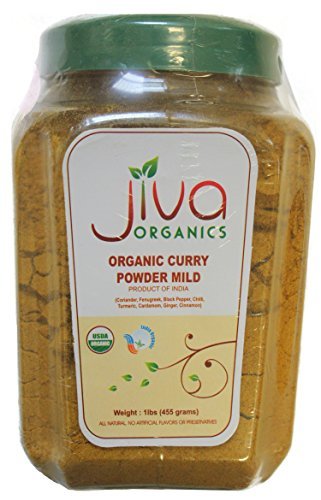 Jiva USDA Organic Curry Powder Mild 1 Pound Jar