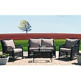 4pc Cohiba Indoor/Outdoor Wicker Patio Set