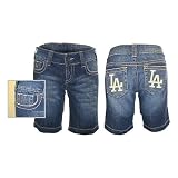 Los Angeles Dodgers Women's Denim Bermuda Short- touch  by Alyssa Milano