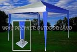 10x10 Pop up Canopy Party Tent Gazebo Ez Cs --Blue/white N