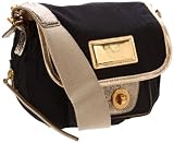 Marc by Marc Jacobs Metallic Military Cadet Crossbody Bag Purse Black