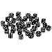 Pegasus Spiele 23600106 - 12mm-W�rfel, Opaque: Schwarz, 36er-Set in Acrylbox