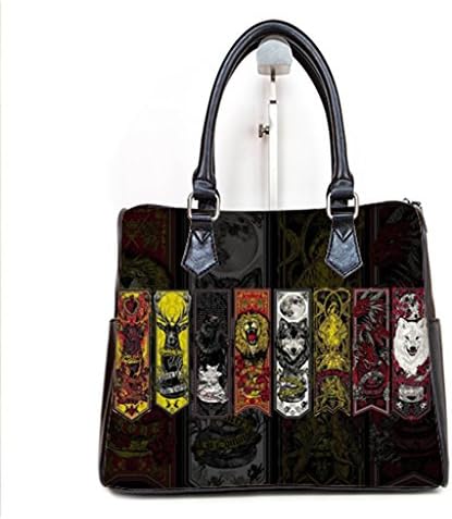 LaHuo Popular TV Play Game of Thrones Logo Women Barrel Type Handbag Lady Fashion Tote Top Handle(Twin Sides)