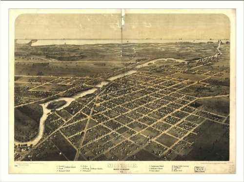 Historic Monroe, Michigan, c. 1866