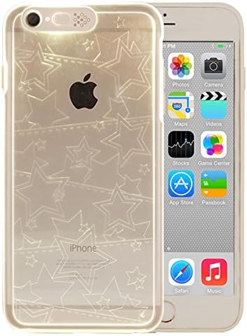 SG Design iPhone6 Plus Case, Lighting Armor for iPhone 6 Plus [ 5.5-Inch] Clear PC with inserted TPU Edge frame, White / Star