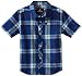 Quiksilver Boys 2-7 Four Door Short Sleeve Slim Fit Woven Shirt, Classic Blue, Medium
