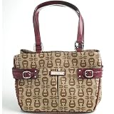 Etienne Aigner Regal Signature Collection Purse - Double Handle - Red Plum Logo FARPL