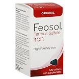 Feosol Iron, Ferrous Sulfate, High Potency, Original, Tablets 120 tablets