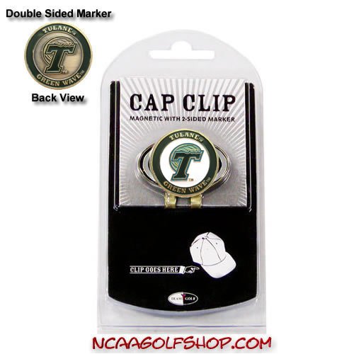 Tulane Green Wave Hat Clip Ball Marker Tghc