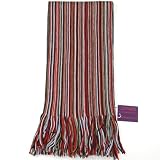 Men's Merino Wool Scarf-Colourful and trendy striped scarf for men
