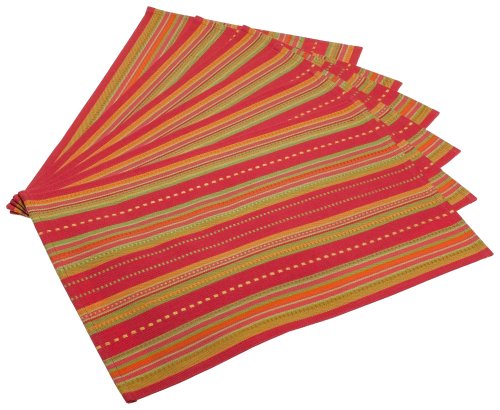 DII Sun Kissed Stripe Placemat Set of 6