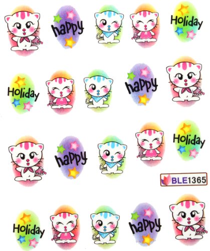 Miao Yun Kitty Happy Holiday Wasser Transfer Abziehbilder nageln Preisvergleich