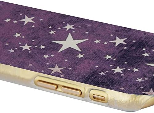 Etui Le Bon (tm) Case Cover for 4.7 Inch iPhone 6. White stars on a purple background