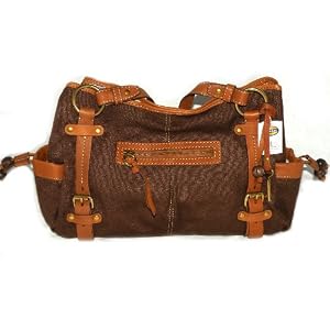 Fossil Tanzania Brown Satchel Bag Handbag Purse