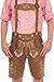 Bavarian Traditional Leather Trousers Lederhosen with Suspenders Lightbrown