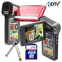 SVP T608 2.7-inch 1280X720p HD Widescreen Red Digital Video Camcorder (SVP 4GB SDHC Memory Card & Tripod Included)