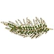 Pugster Gold Plated Studded Pine Leaf Brooch