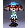 Blue Dragonfly Night Light Tiffany Style Table Lamp