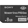 Sony 8 GB Memory Stick PRO Duo Flash Memory Card MSMT8G